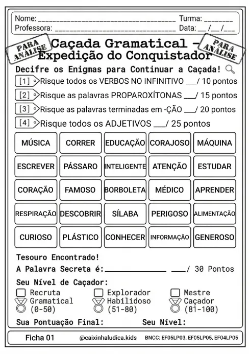 Ficha Conquistador P&B